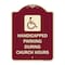 Signmission Handicapped Parking During Church Hours W/ Graphic Heavy-Gauge Alum Sign, 24" x 18", BU-1824-23916 A-DES-BU-1824-23916 - alternate 1
